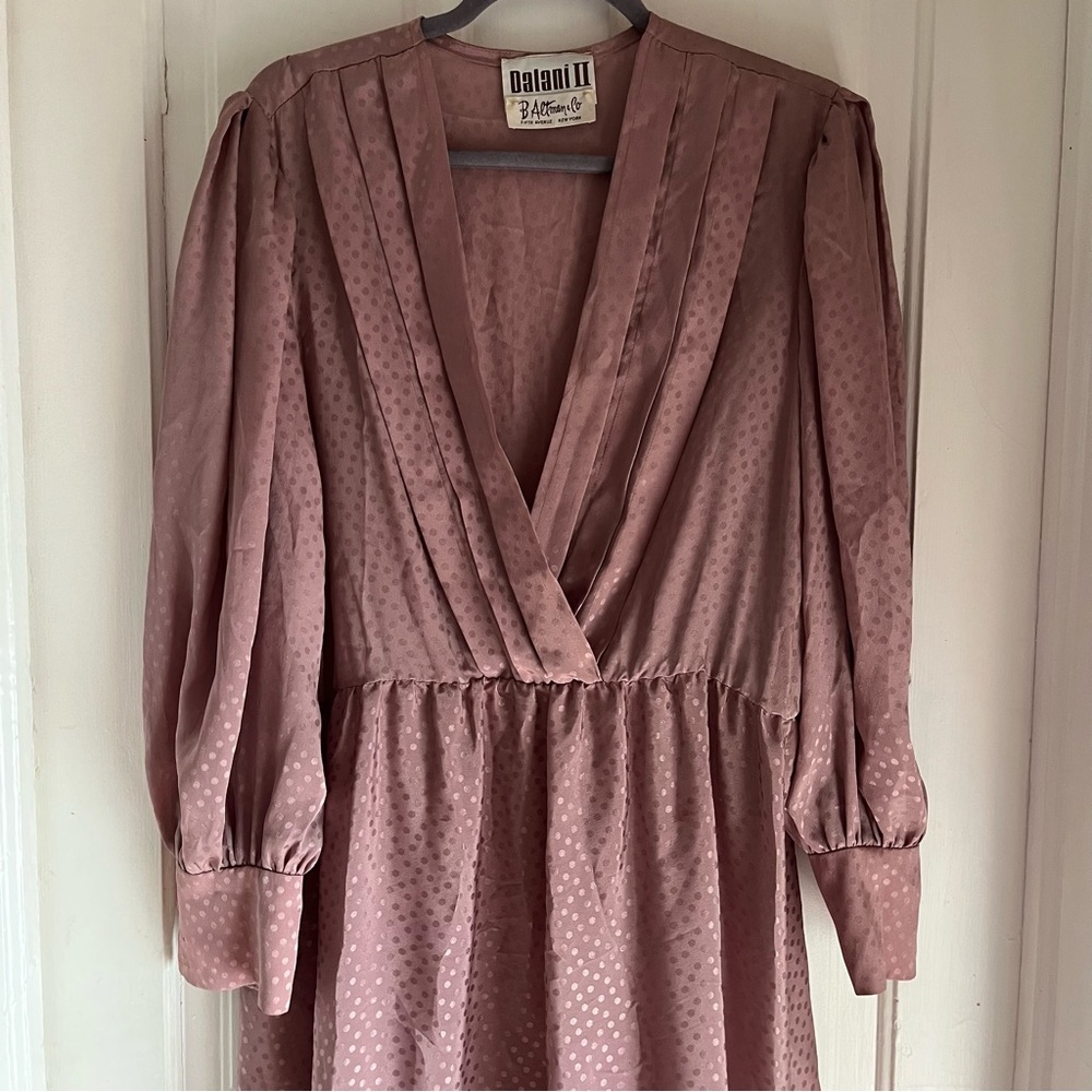 Vintage B. Altman & Co. Dalani II pink silk dress size 16